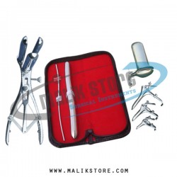 Hegar uterine dilator set 2pcs 3-4, 15-16, mathieu speculum,grave 3pcs, collin large